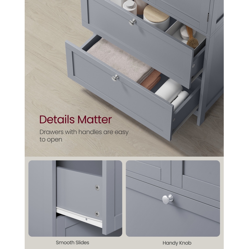 Badezimmerschrank MOKU 60x30 cm grau
