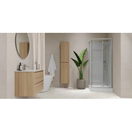 Badezimmerschrank MOLDE 35x174x32 cm Eiche