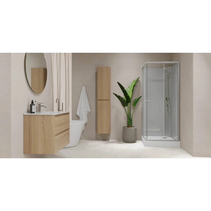 Badezimmerschrank MOLDE 35x174x32 cm Eiche
