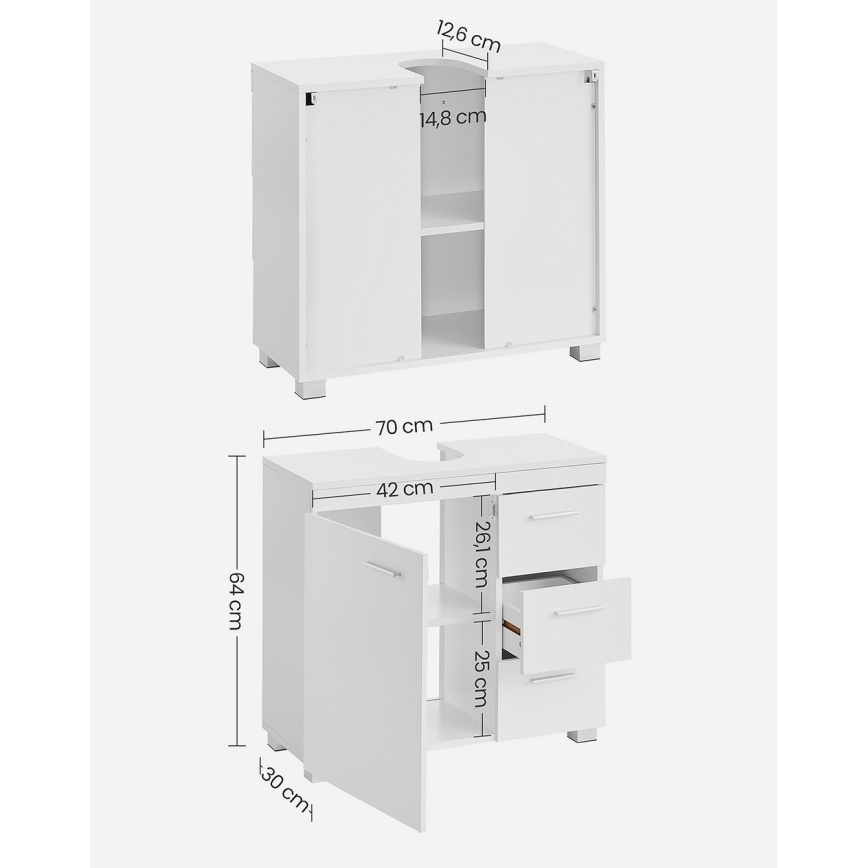 Badezimmerschrank NICO weiß