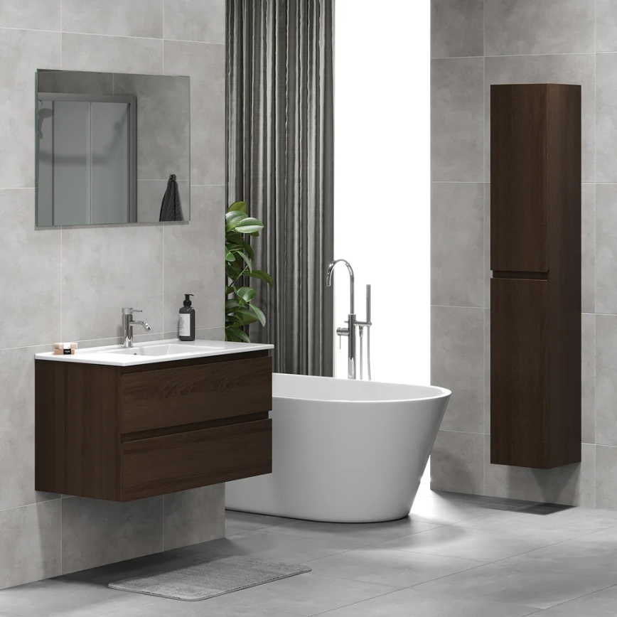 Badezimmerschrank OLIVER 186 cm Walnuss