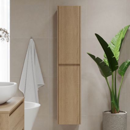Badezimmerschrank TRONDHEIM 35x174x30 cm Eiche