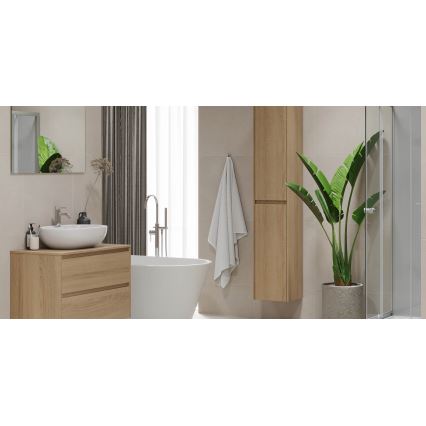 Badezimmerschrank TRONDHEIM 35x174x30 cm Eiche