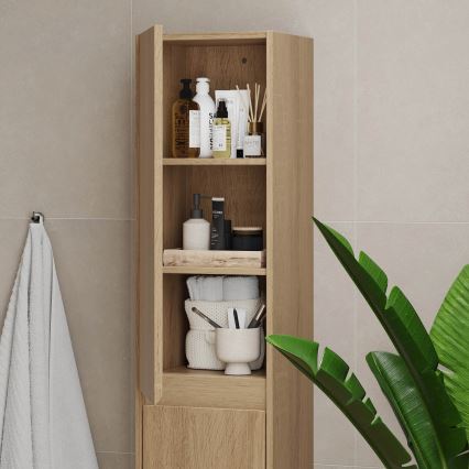 Badezimmerschrank TRONDHEIM 35x174x30 cm Eiche