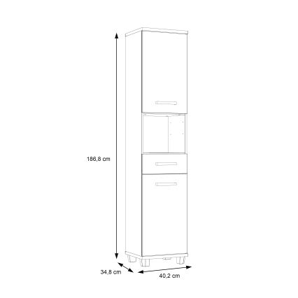 Badezimmerschrank VENOM anthrazit/braun