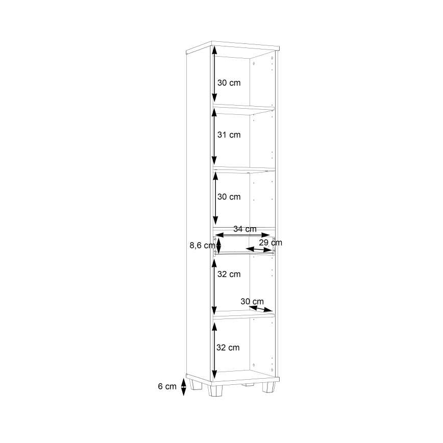 Badezimmerschrank VENOM anthrazit/braun