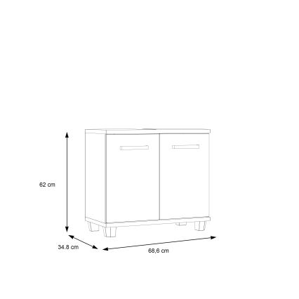 Badezimmerschrank VENOM anthrazit/braun