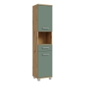 Badezimmerschrank VENOM, grün/Artisan-Eiche