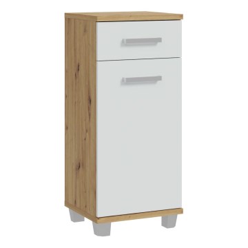 Badezimmerschrank VENOM, Weiß/Eiche Artisan