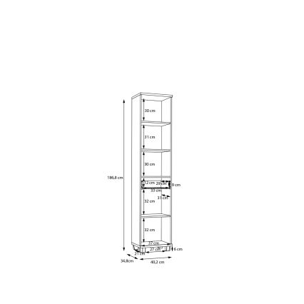 Badezimmerschrank VENOM weiß/Eiche Artisan