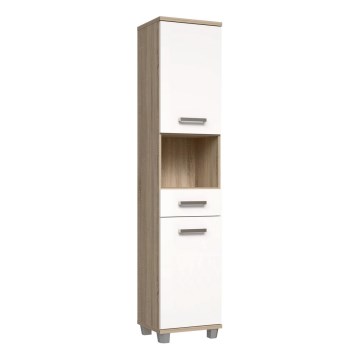 Badezimmerschrank VENOM, weiß/Sonoma-Eiche