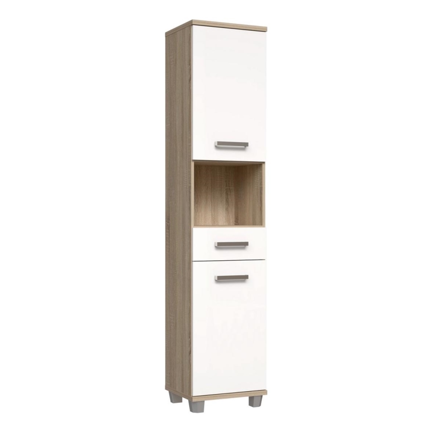 Badezimmerschrank VENOM weiß/Sonoma-Eiche