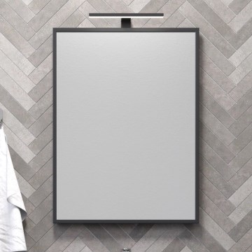 Badezimmerspiegel BORGSTED 60x80 cm schwarz