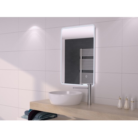 Badezimmerspiegel mit LED Hintergrundbeleuchtung  500x700mm IP44