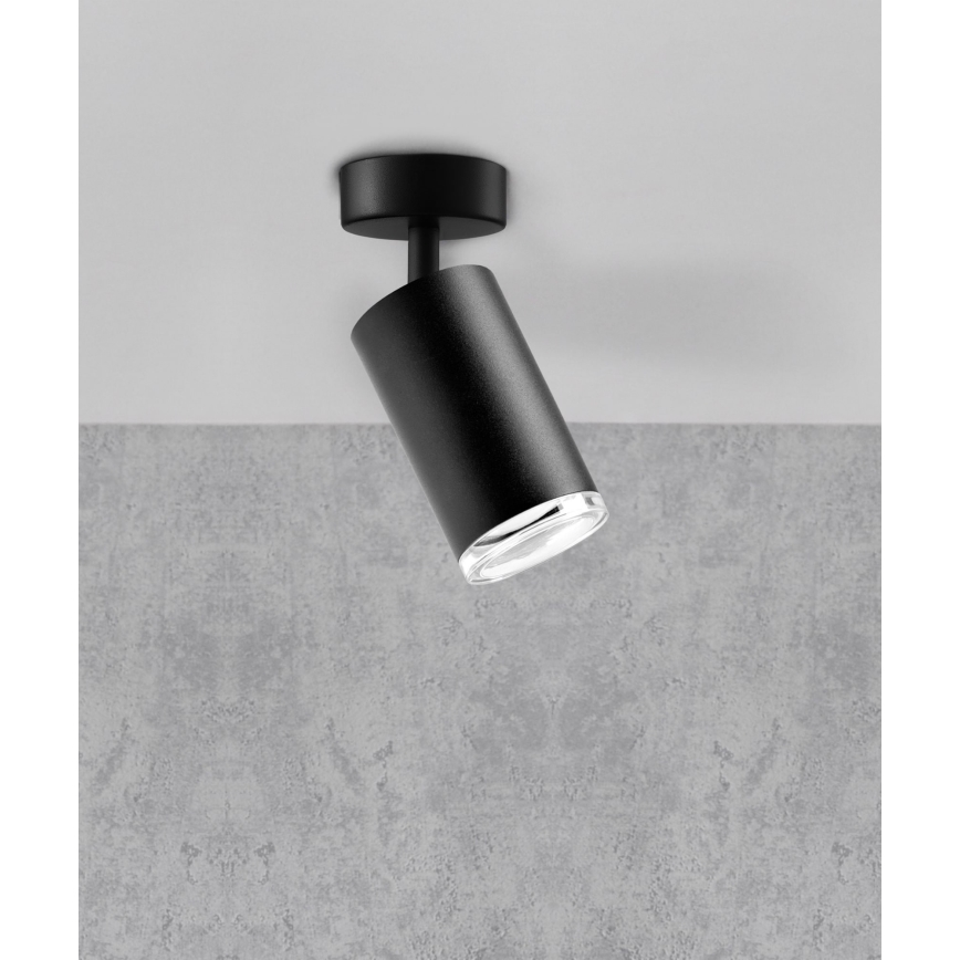 Badezimmerstrahler TURYN 1xGU10/10W/230V IP44 schwarz