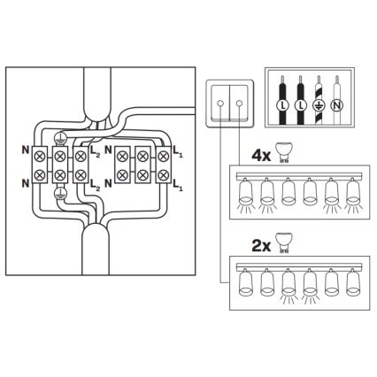 Badezimmerstrahler TURYN 6xGU10/10W/230V IP44 weiß