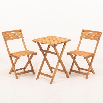 Balkon-Set mit Kissen Buche