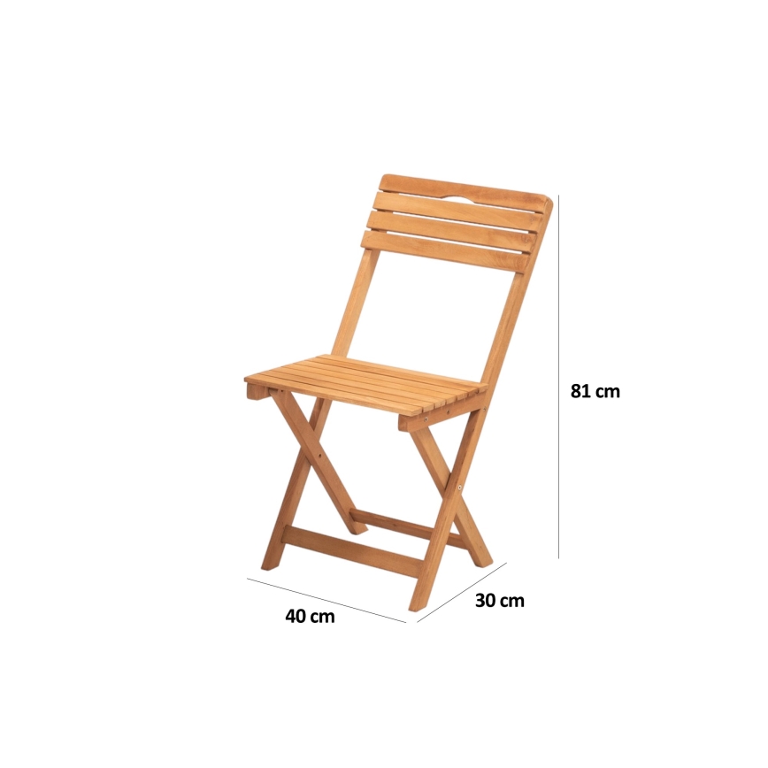 Balkon-Set mit Kissen Buche