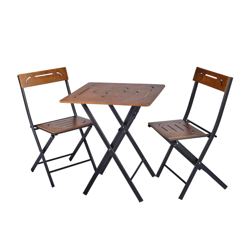Balkongarnitur Holz/Metall
