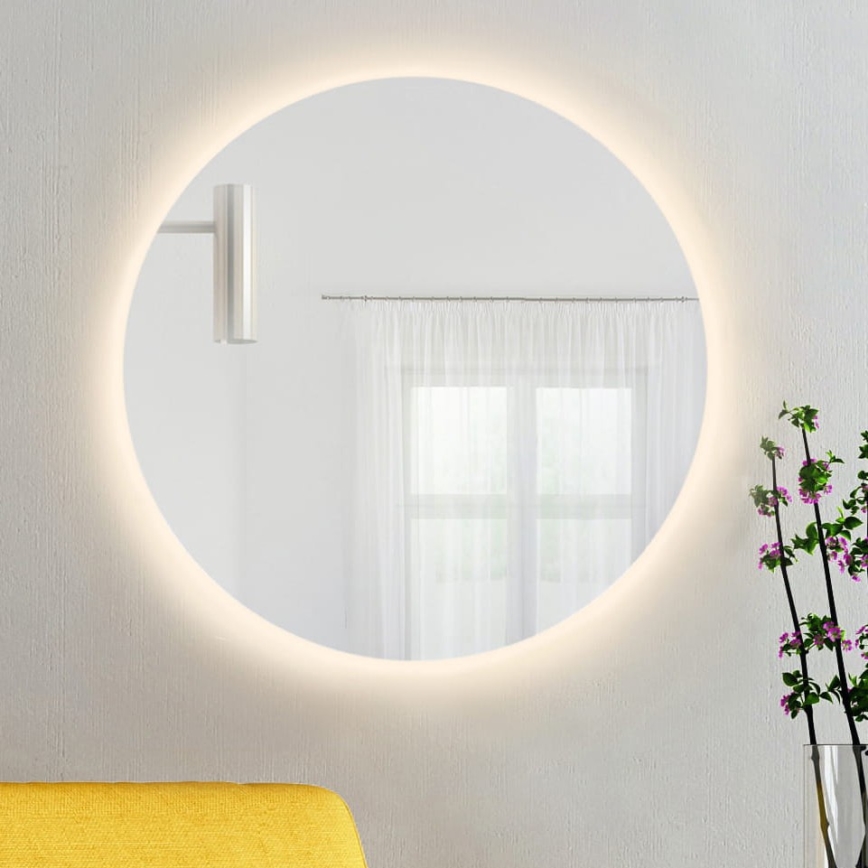 Baltica Design - LED-Badezimmer-Wandspiegel mit Hintergrundbeleuchtung BRIGHT LED/15W/230V 3000 K Ø 100 cm IP65