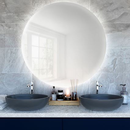 Baltica Design - LED-Badezimmerspiegel zur Wandmontage mit Hintergrundbeleuchtung BRIGHT LED/15W/230V 6500K Ø 70 cm IP65