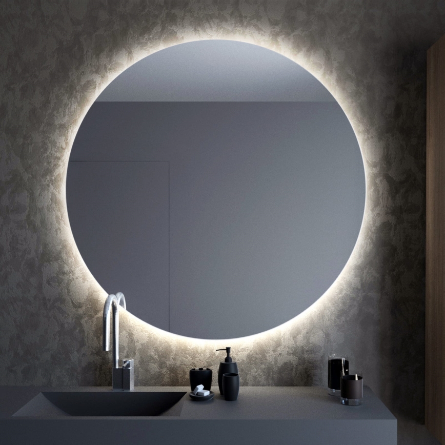 Baltica Design - LED-beleuchteter Badezimmer-Wandspiegel BRIGHT LED/15W/230V 4500K Ø 70 cm IP65