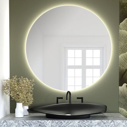 Baltica Design - LED-Badezimmer-Wandspiegel mit Hintergrundbeleuchtung BRIGHT LED/15W/230V 3000 K Ø 100 cm IP65