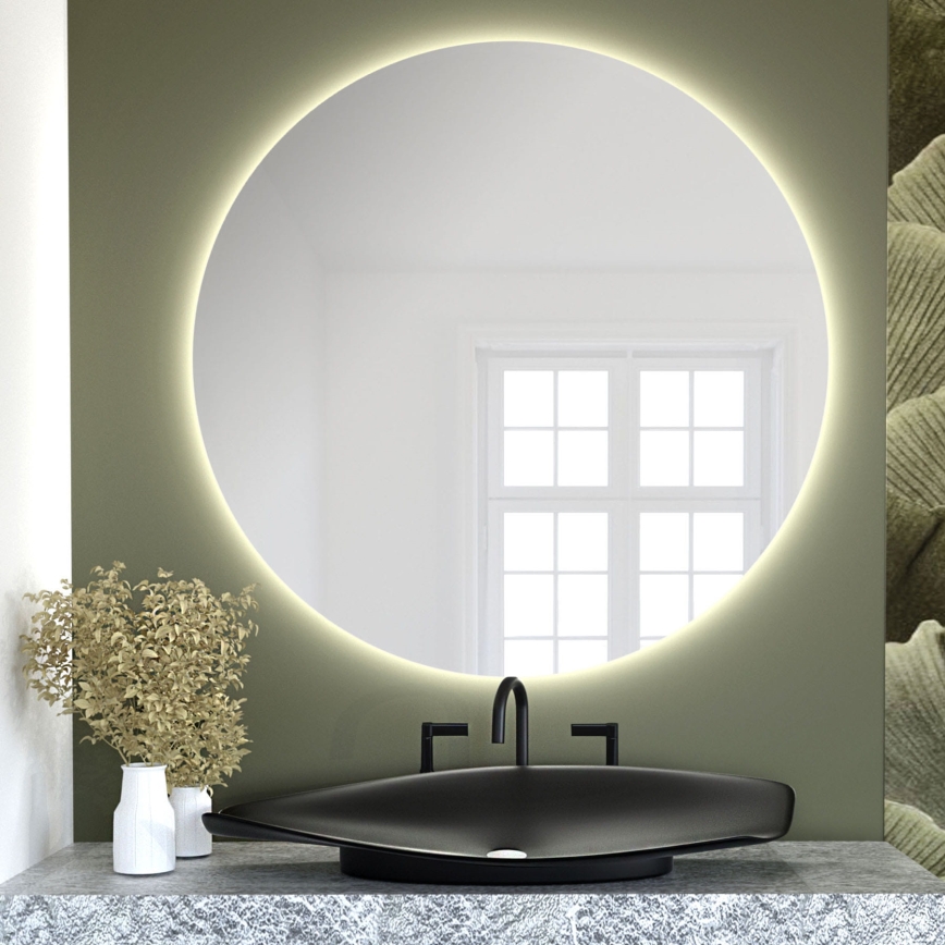 Baltica Design - LED-Badezimmer-Wandspiegel mit Hintergrundbeleuchtung BRIGHT LED/15W/230V 3000 K Ø 100 cm IP65