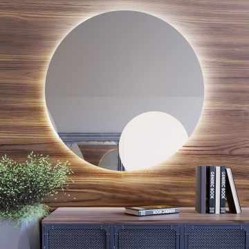 Baltica Design - LED-beleuchteter Badezimmer-Wandspiegel BRIGHT LED/15W/230V 4500K Ø 70 cm IP65