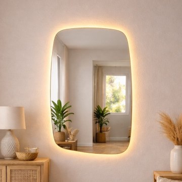 Baltica Design - LED-beleuchteter Badezimmerspiegel STONE CALM LED/15W/230V 2700K 90x60 cm IP65