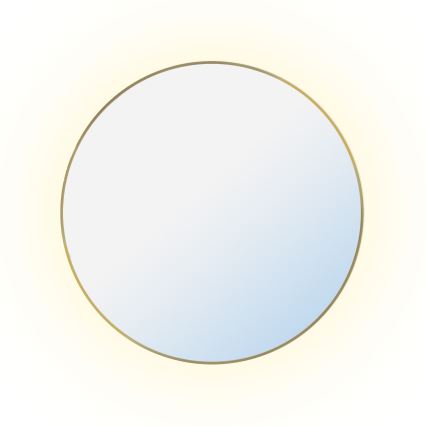 Baltica Design - LED-Wandspiegel für das Badezimmer mit LED-Hintergrundbeleuchtung BRIGHT LED/15W/230V 4500K Ø 80 cm IP65 gold