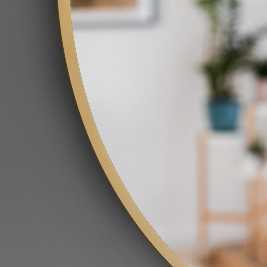 Baltica Design - LED-Wandspiegel für das Badezimmer mit LED-Hintergrundbeleuchtung BRIGHT LED/15W/230V 4500K Ø 80 cm IP65 gold