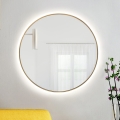 Baltica Design - LED-Wandspiegel für das Badezimmer mit LED-Hintergrundbeleuchtung BRIGHT LED/15W/230V 4500K Ø 80 cm IP65 gold