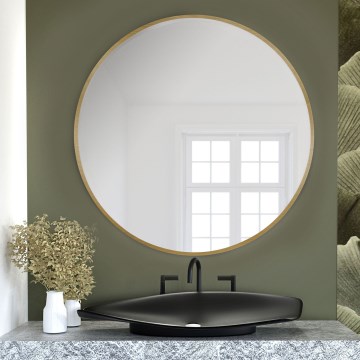 Baltica Design - Wandspiegel TINY BORDER Ø 60 cm goldfarben