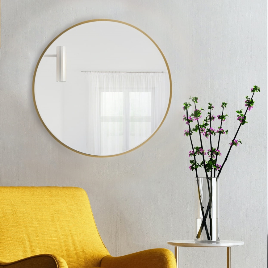 Baltica Design - Wandspiegel TINY BORDER Ø 60 cm goldfarben