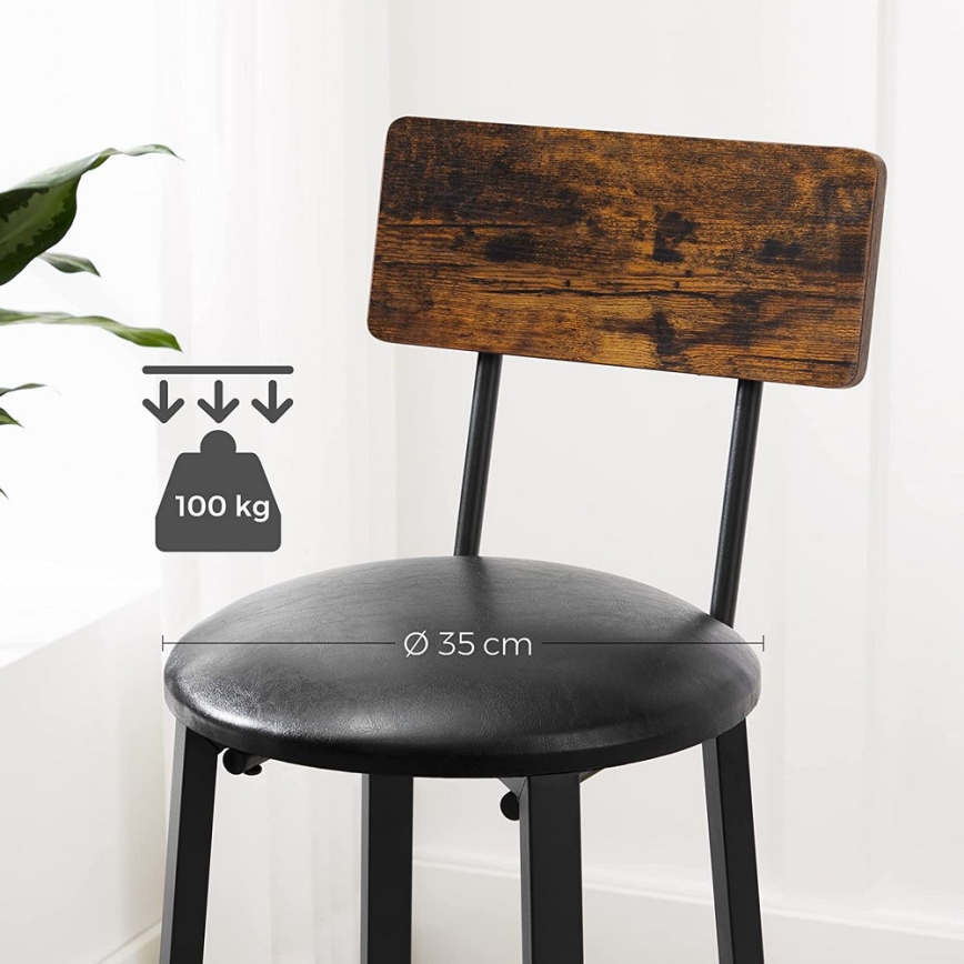 Barhocker AVEN braun/schwarz