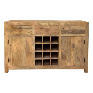 Barschrank HINA 140x90 cm Massivholz/Mangobaum