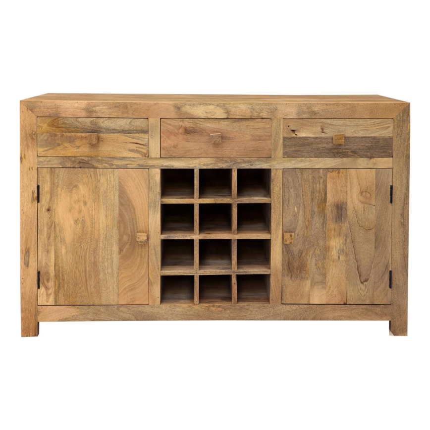 Barschrank HINA 140x90 cm Massivholz/Mangobaum