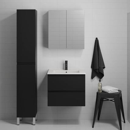 BATH DELUXE 04-030-63-02-01 - Badezimmerschrank KENWOOD 186 cm matt schwarz
