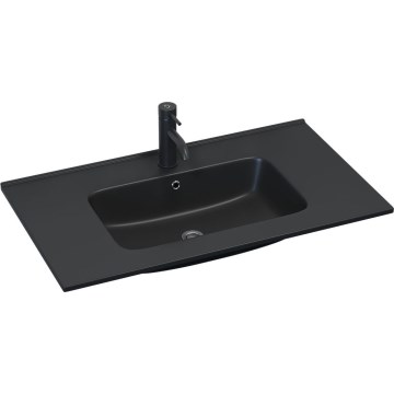 BATH DELUXE 06-080-27-02-00 - Einbauwaschbecken HYGE 81x46 cm Keramik/schwarz
