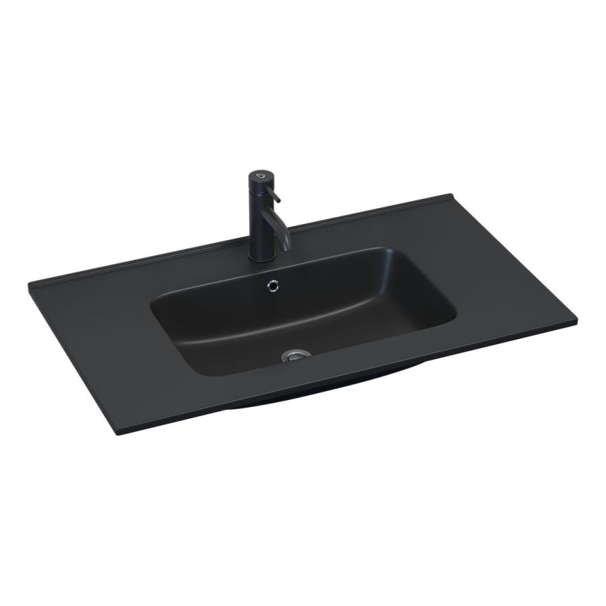 BATH DELUXE 06-080-27-02-00 - Einbauwaschbecken HYGE 81x46 cm Keramik/schwarz