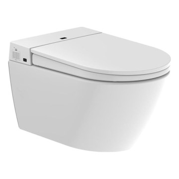 BATH DELUXE 21-040-02-11-00 - Wandhängendes WC mit integrierter Bidetfunktion und SoftClose-Toilettensitz TISVILDELEJE 1600W/230V weiß + Fernbedienung