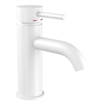 BATH DELUXE 28-005-01-01-04 - Waschbeckenarmatur DRAGOR 15,6 cm mattweiß