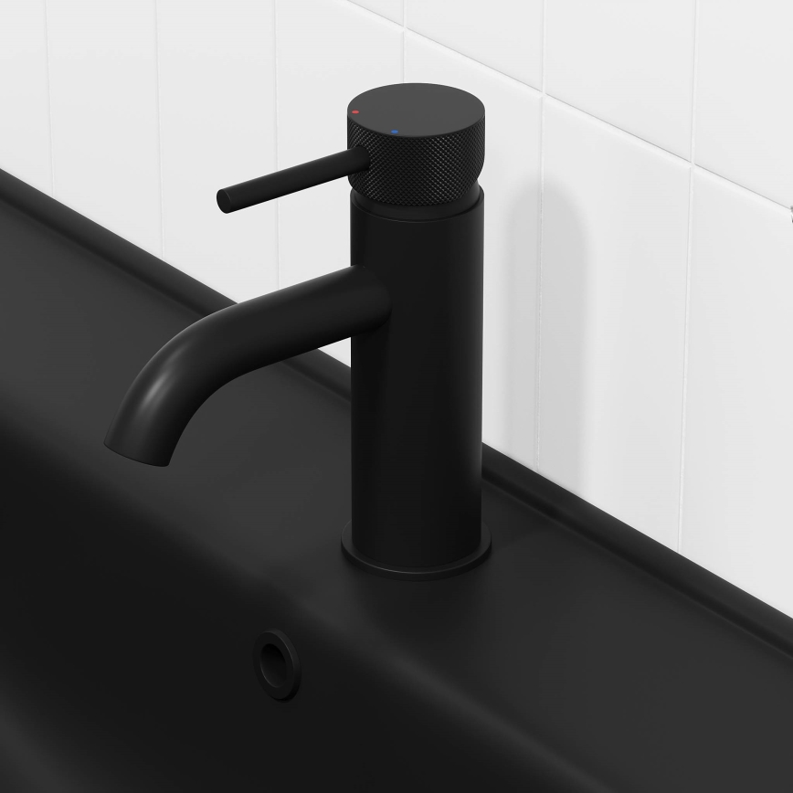 BATH DELUXE 28-005-03-02-00 - Waschbeckenarmatur ANHOLT 15,6 cm matt schwarz