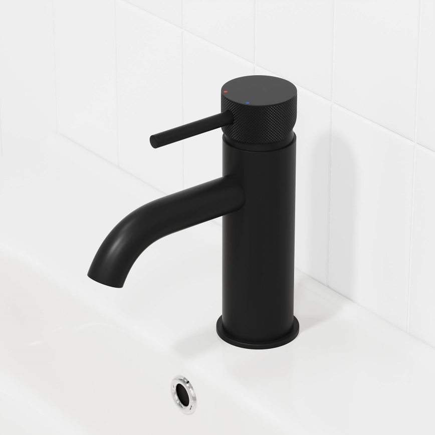 BATH DELUXE 28-005-03-02-00 - Waschbeckenarmatur ANHOLT 15,6 cm matt schwarz