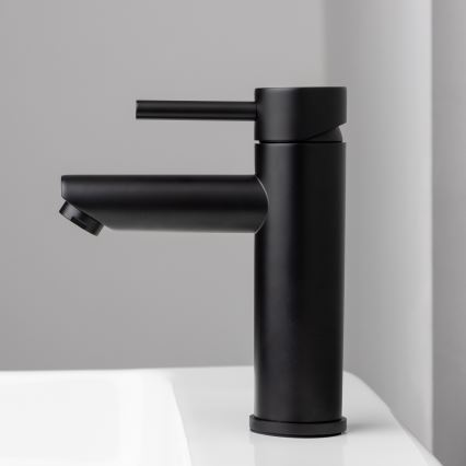 BATH DELUXE 28-017-03-02-02 - Waschbeckenarmatur RINGSTED 17,8 cm matt schwarz