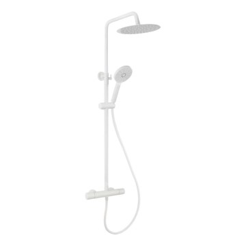 BATH DELUXE 31-120-05-01-00 - Duschset mit Thermostatarmatur DRAGOR mattweiß