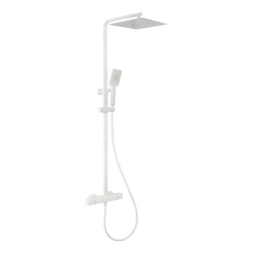 BATH DELUXE 31-120-06-01-00 - Duschgarnitur mit Thermostatarmatur NAESBY mattweiß