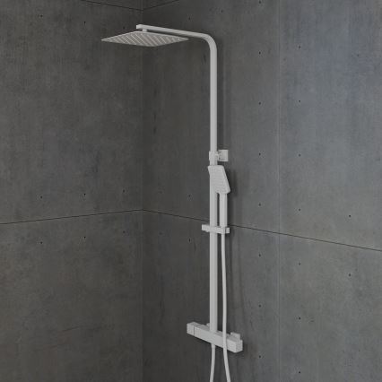 BATH DELUXE 31-120-06-01-00 - Duschgarnitur mit Thermostatarmatur NAESBY mattweiß