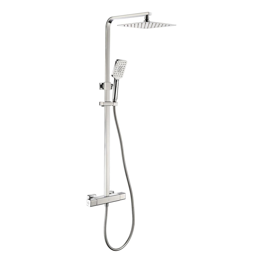 BATH DELUXE 31-120-06-60-00 - Duschgarnitur mit Thermostatarmatur NAESBY glänzendes Chrom